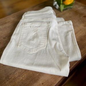 Mother Denim The Cruiser White/Cream Flare Jeans Size 29